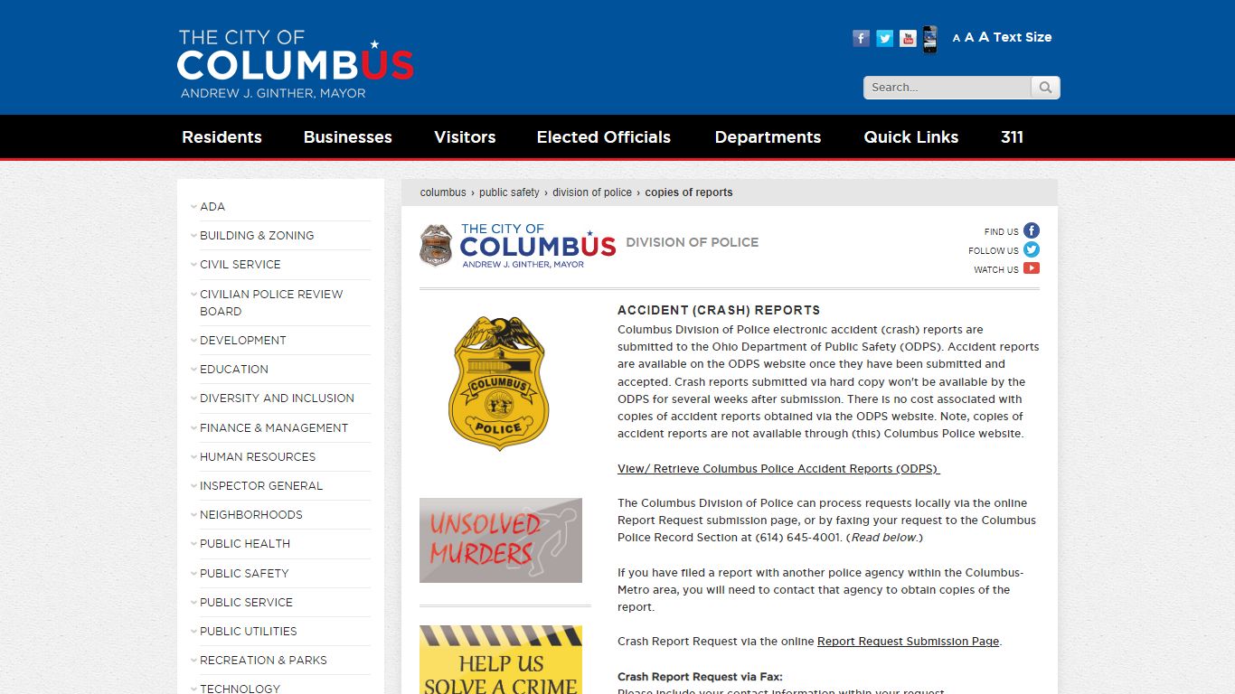 Copies of Reports - Columbus