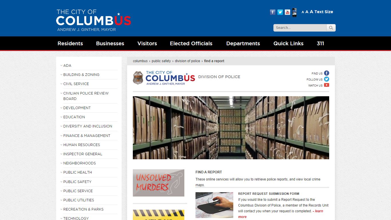 Find a Report - Columbus